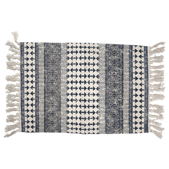 Clayre &amp; Eef | Vloermat Beige Blauw 60x90 cm | KT081.009