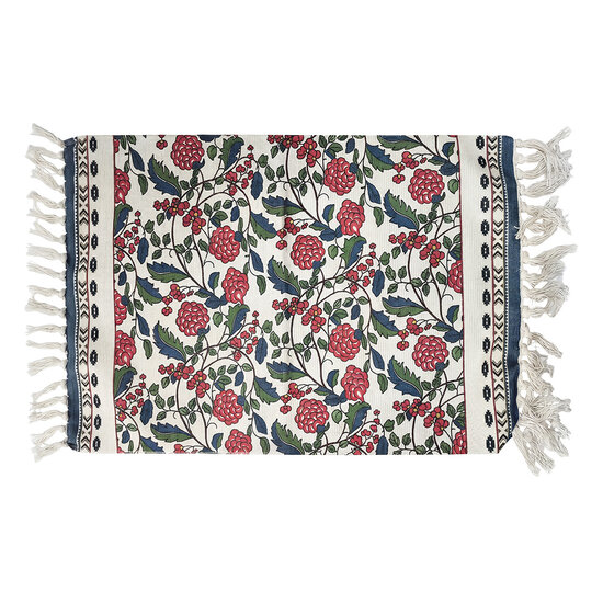 Clayre &amp; Eef | Vloermat Beige Rood 60x90 cm | KT081.010