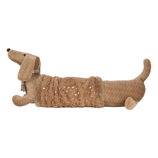 Clayre &amp; Eef | Decoratie Hond Bruin 58x20x21 cm | TW0639