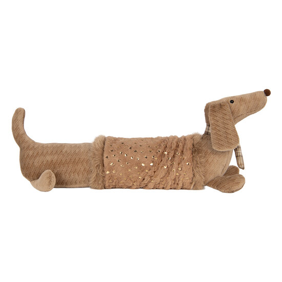 Clayre &amp; Eef | Decoratie Hond Bruin 58x20x21 cm | TW0639
