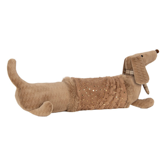 Clayre &amp; Eef | Decoratie Hond Bruin 58x20x21 cm | TW0639