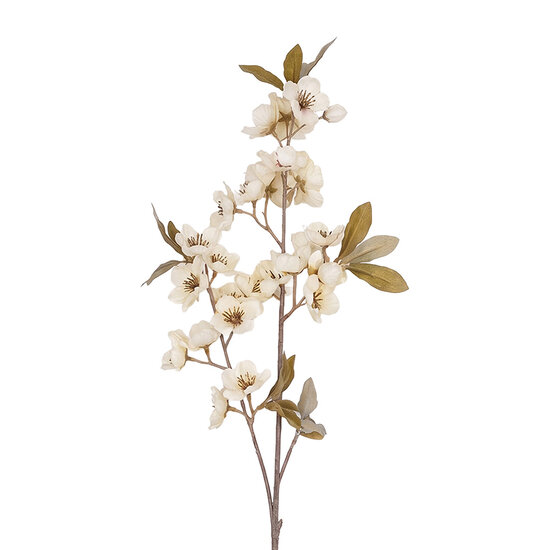 Clayre &amp; Eef | Decoratie tak met bloemen Wit 90 cm | 5PL0308W