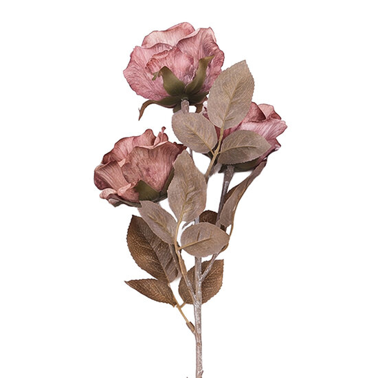 Clayre &amp; Eef | Decoratie tak met bloemen Rood 83 cm | 5PL0375R