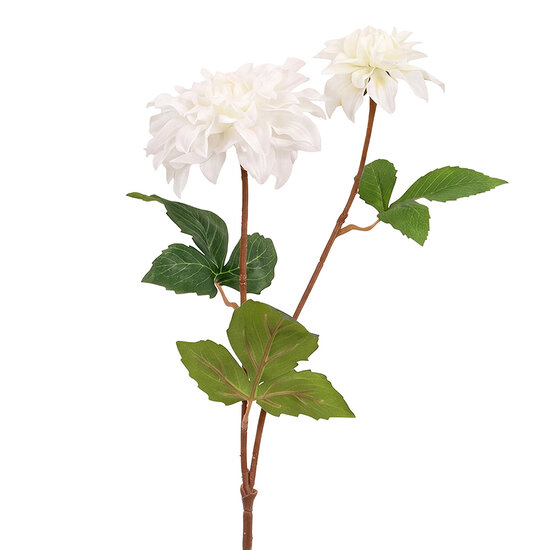 Clayre &amp; Eef | Decoratie tak met bloemen Wit Groen 60 cm | 5PL0387W