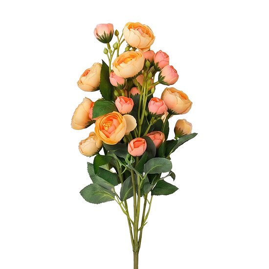 Clayre &amp; Eef | Decoratie tak met bloemen Oranje Groen 80 cm | 5PL0392O
