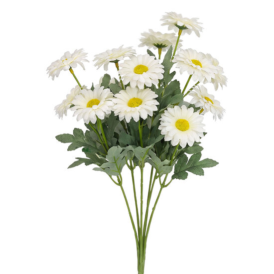Clayre &amp; Eef | Decoratie tak met bloemen Wit Groen 89 cm | 5PL0393W