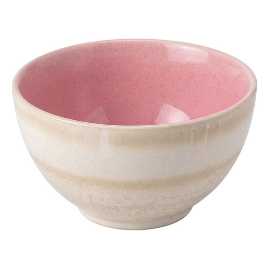 Clayre &amp; Eef | Soepkom Beige Roze &oslash; 12x6 cm / 300 ml | 6CEBO0227