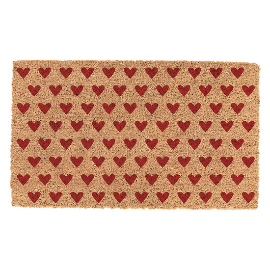 Clayre &amp; Eef | Deurmat Binnen Bruin Rood 75x45x1 cm | MC282
