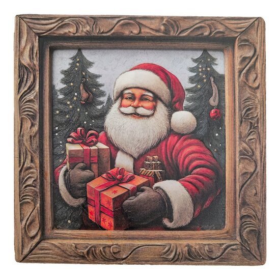 Clayre &amp; Eef | Onderzetter Bruin Rood 11x11x1 cm | 6CE2494