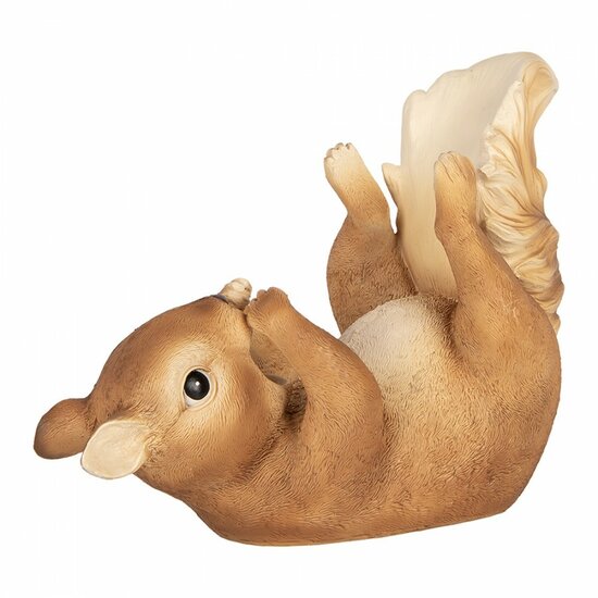 Clayre &amp; Eef | Decoratie Beeld Eekhoorn Bruin 21x11x23 cm | 6PR6363