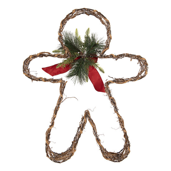 Clayre &amp; Eef | Decoratie peperkoekpop Bruin Groen 49x15x61 cm | 5RO0107