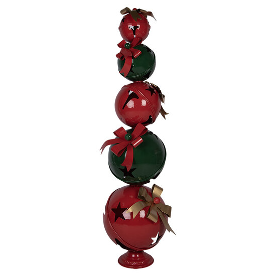 Clayre &amp; Eef | Decoratie Kerstbal Rood Groen 53x44x135 cm | 5Y1459