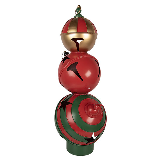Clayre &amp; Eef | Decoratie Kerstbal Rood Groen 31x30x88 cm | 5Y1460