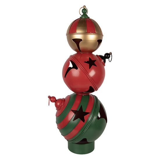 Clayre &amp; Eef | Decoratie Kerstbal Rood Groen 31x30x88 cm | 5Y1460
