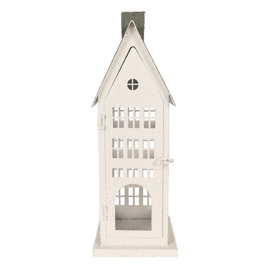 Clayre &amp; Eef | Decoratie Huis Wit Groen 21x14x58 cm | 5Y1464