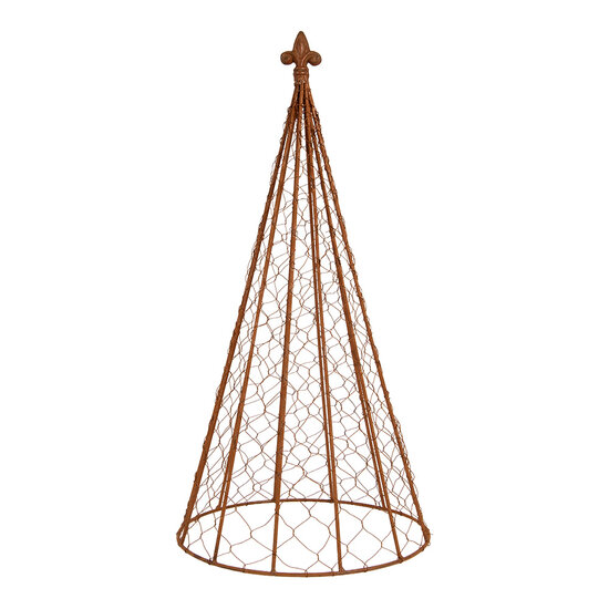 Clayre &amp; Eef | Decoratie Kegel (set van 3) Bruin &oslash; 30x62 / &oslash; 25x51 / &oslash; 20x41 cm | 5Y1466