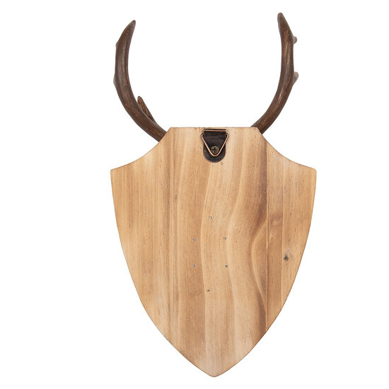 Clayre &amp; Eef | Decoratie hert Bruin Beige 14x9x26 cm | 6H2503