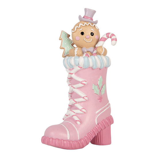 Clayre &amp; Eef | Decoratie Laars Roze 13x9x22 cm | 6PR6241