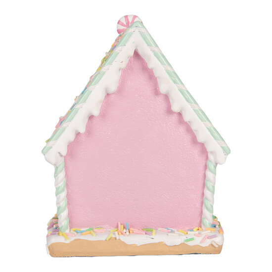 Clayre &amp; Eef | Decoratie Huis Roze Wit 13x10x16 cm | 6PR6244