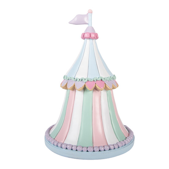 Clayre &amp; Eef | Decoratie Huis Roze Blauw &oslash; 20x29 cm | 6PR6247
