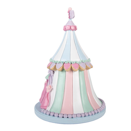 Clayre &amp; Eef | Decoratie Huis Roze Blauw &oslash; 20x29 cm | 6PR6247