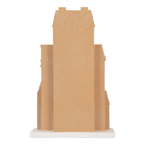 Clayre &amp; Eef | Decoratie Huis Bruin Groen 26x10x40 cm | 6PR6348