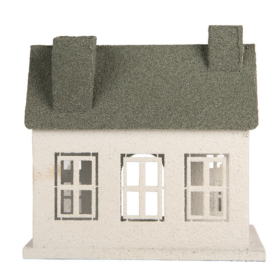 Clayre &amp; Eef | Decoratie Huis Wit Groen 26x17x26 cm | 6Y6068