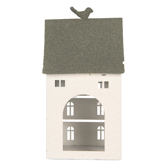 Clayre &amp; Eef | Decoratie Huis Wit Groen 20x20x39 cm | 6Y6069