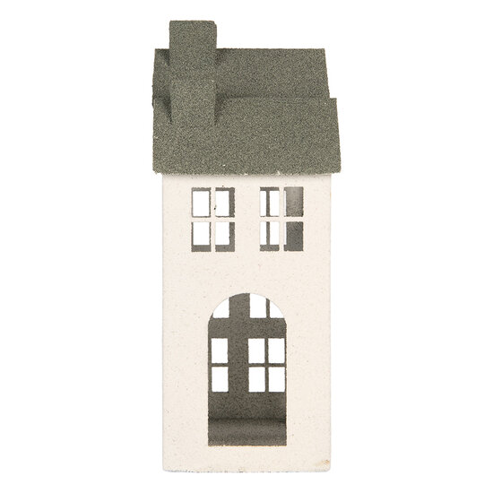 Clayre &amp; Eef | Decoratie Huis Wit Groen 25x15x47 cm | 6Y6071