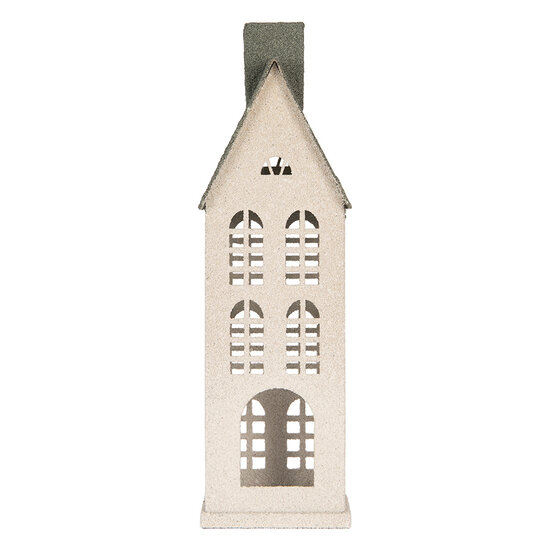 Clayre &amp; Eef | Decoratie Huis Wit Groen 17x8x38 cm | 6Y6072