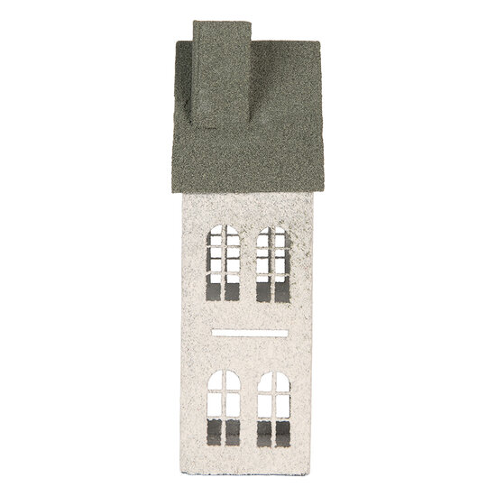 Clayre &amp; Eef | Decoratie Huis Wit Groen 16x9x32 cm | 6Y6077