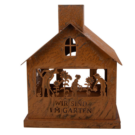 Clayre &amp; Eef | Decoratie Huis Bruin 17x17x22 cm | 6Y6081