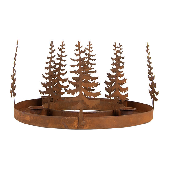 Clayre &amp; Eef | Kandelaar Bruin &oslash; 30x15 cm | 6Y6176
