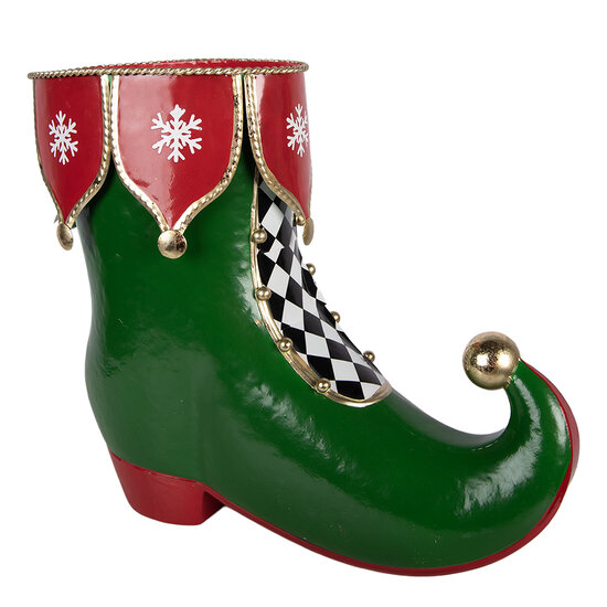 Clayre &amp; Eef | Decoratie Laars Groen Rood 39x16x31 cm | 6Y6223