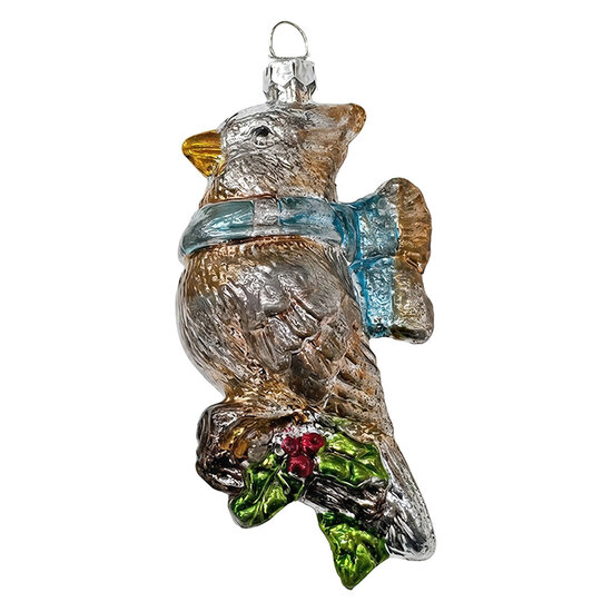 Clayre &amp; Eef | Kersthanger Zilverkleurig Blauw 10 cm | 67068