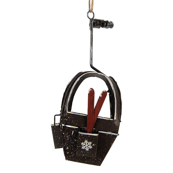 Clayre &amp; Eef | Decoratie Skigondel Grijs 7x7x17 cm | 6Y6047