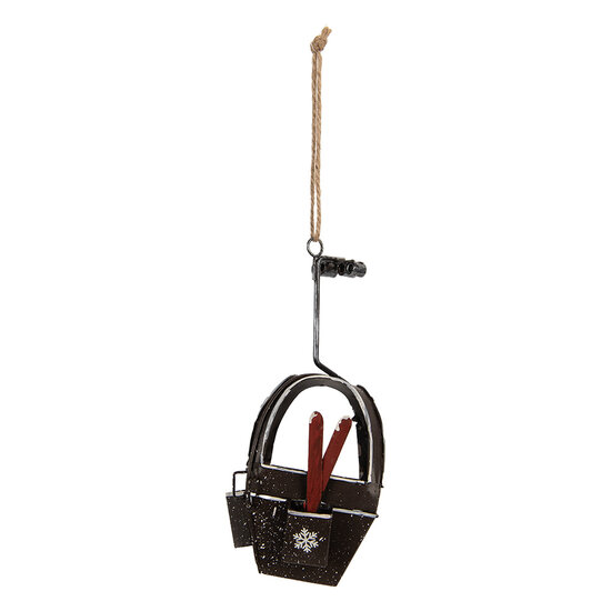 Clayre &amp; Eef | Decoratie Skigondel Grijs 7x7x17 cm | 6Y6047