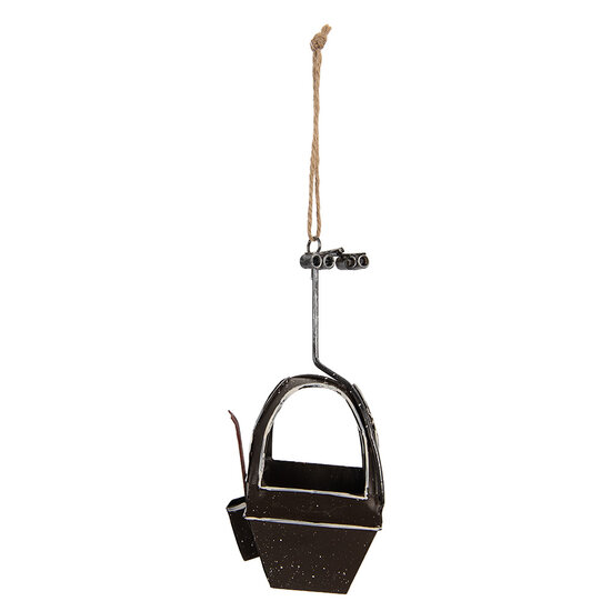 Clayre &amp; Eef | Decoratie Skigondel Grijs 7x7x17 cm | 6Y6047