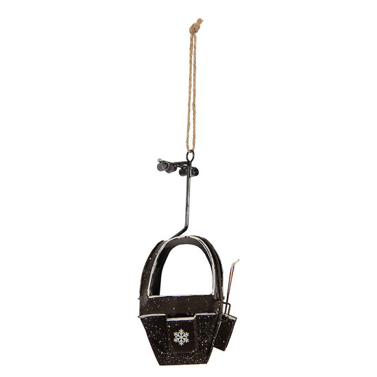 Clayre &amp; Eef | Decoratie Skigondel Grijs 7x7x17 cm | 6Y6047