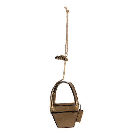Clayre &amp; Eef | Decoratie Skigondel Geel 7x7x17 cm | 6Y6049