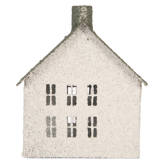 Clayre &amp; Eef | Decoratie Huis Wit Groen 12x7x15 cm | 6Y6066