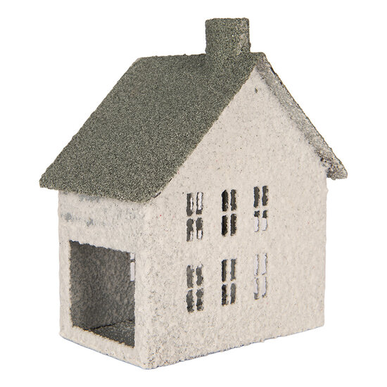 Clayre &amp; Eef | Decoratie Huis Wit Groen 12x7x15 cm | 6Y6066