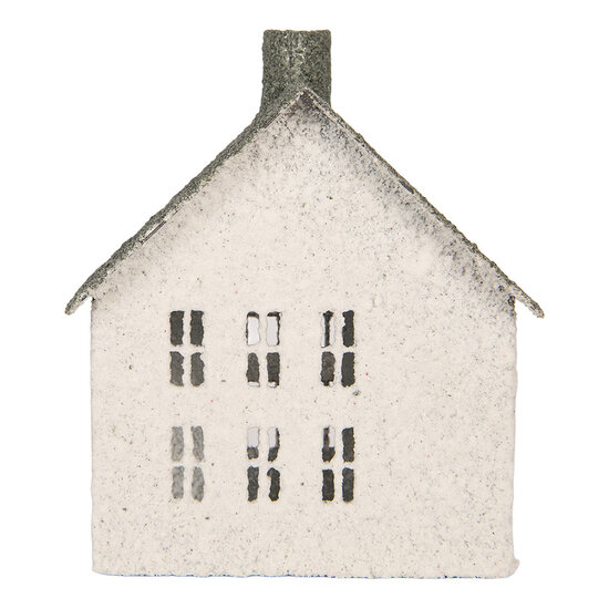 Clayre &amp; Eef | Decoratie Huis Wit Groen 12x7x15 cm | 6Y6066