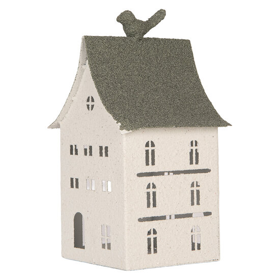 Clayre &amp; Eef | Decoratie Huis Wit Groen 12x12x27 cm | 6Y6070