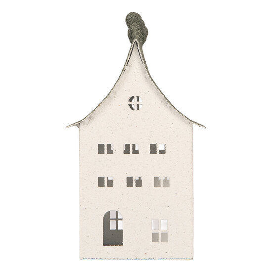 Clayre &amp; Eef | Decoratie Huis Wit Groen 12x12x27 cm | 6Y6070