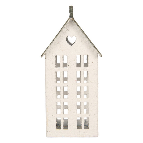Clayre &amp; Eef | Decoratie Huis Wit Groen 7x8x17 cm | 6Y6073