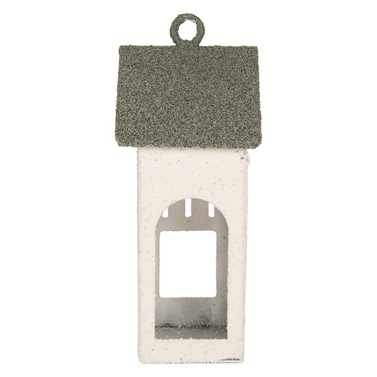 Clayre &amp; Eef | Decoratie Huis Wit Groen 7x8x17 cm | 6Y6073