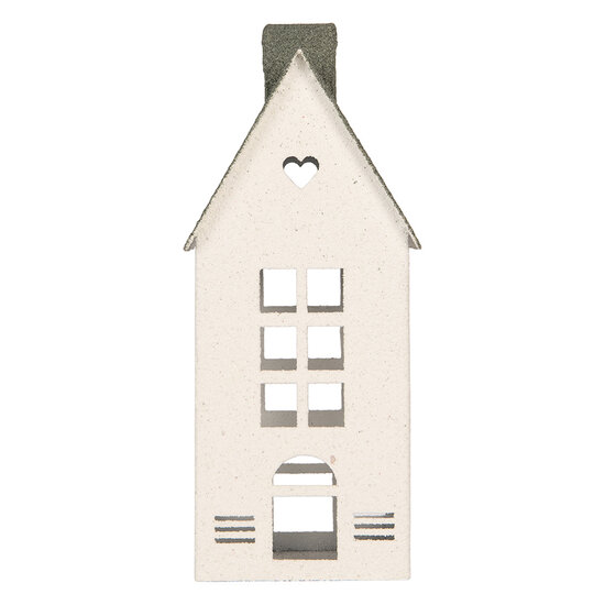 Clayre &amp; Eef | Decoratie Huis Wit Groen 11x11x29 cm | 6Y6076