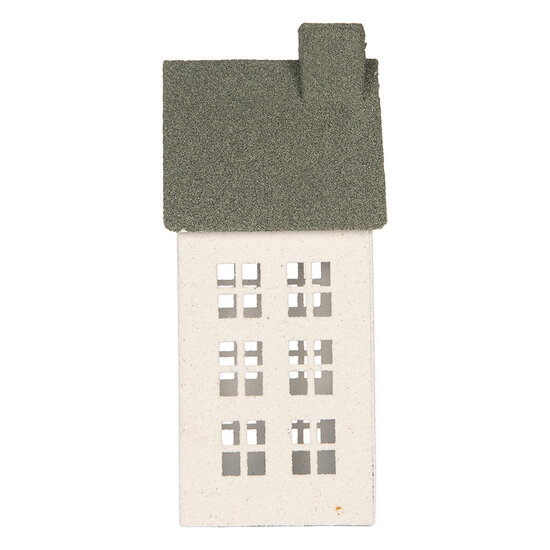 Clayre &amp; Eef | Decoratie Huis Wit Groen 11x11x29 cm | 6Y6076