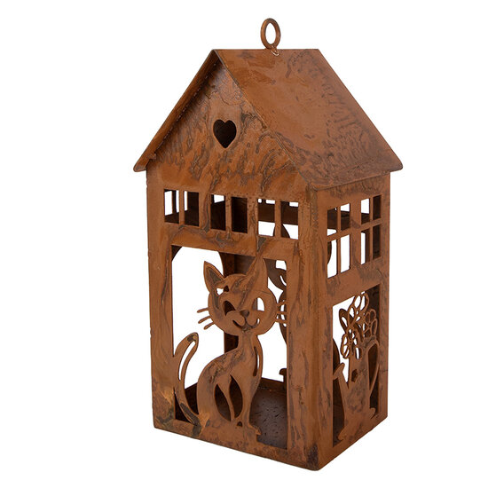 Clayre &amp; Eef | Decoratie Huis Bruin 10x11x20 cm | 6Y6082